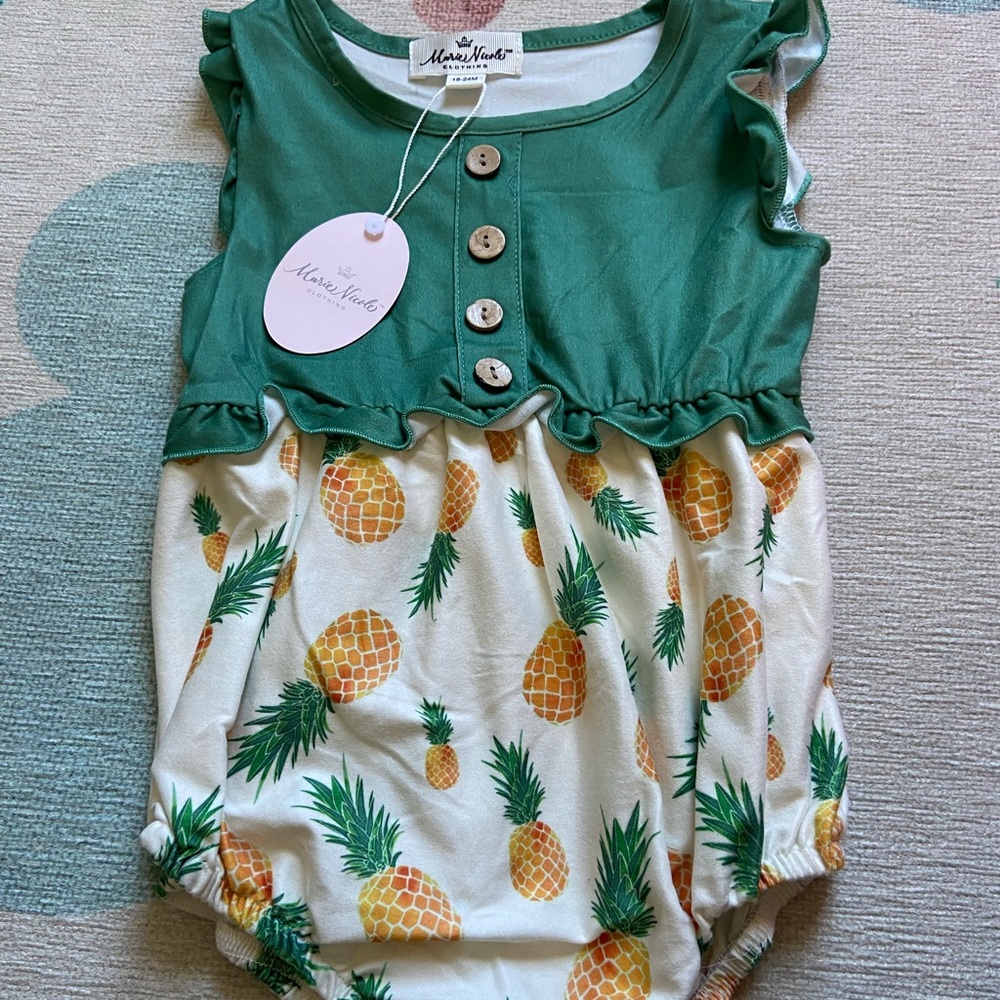 NWT Marie Nicole Pineapple Romper